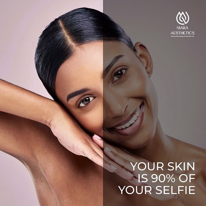 Niara Aesthetics campaign — Your skin is 90% of your selfie