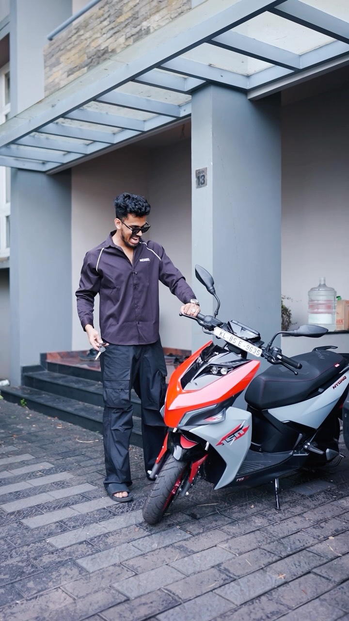 Instagram still from @rish_nk with the TVS NTORQ 150