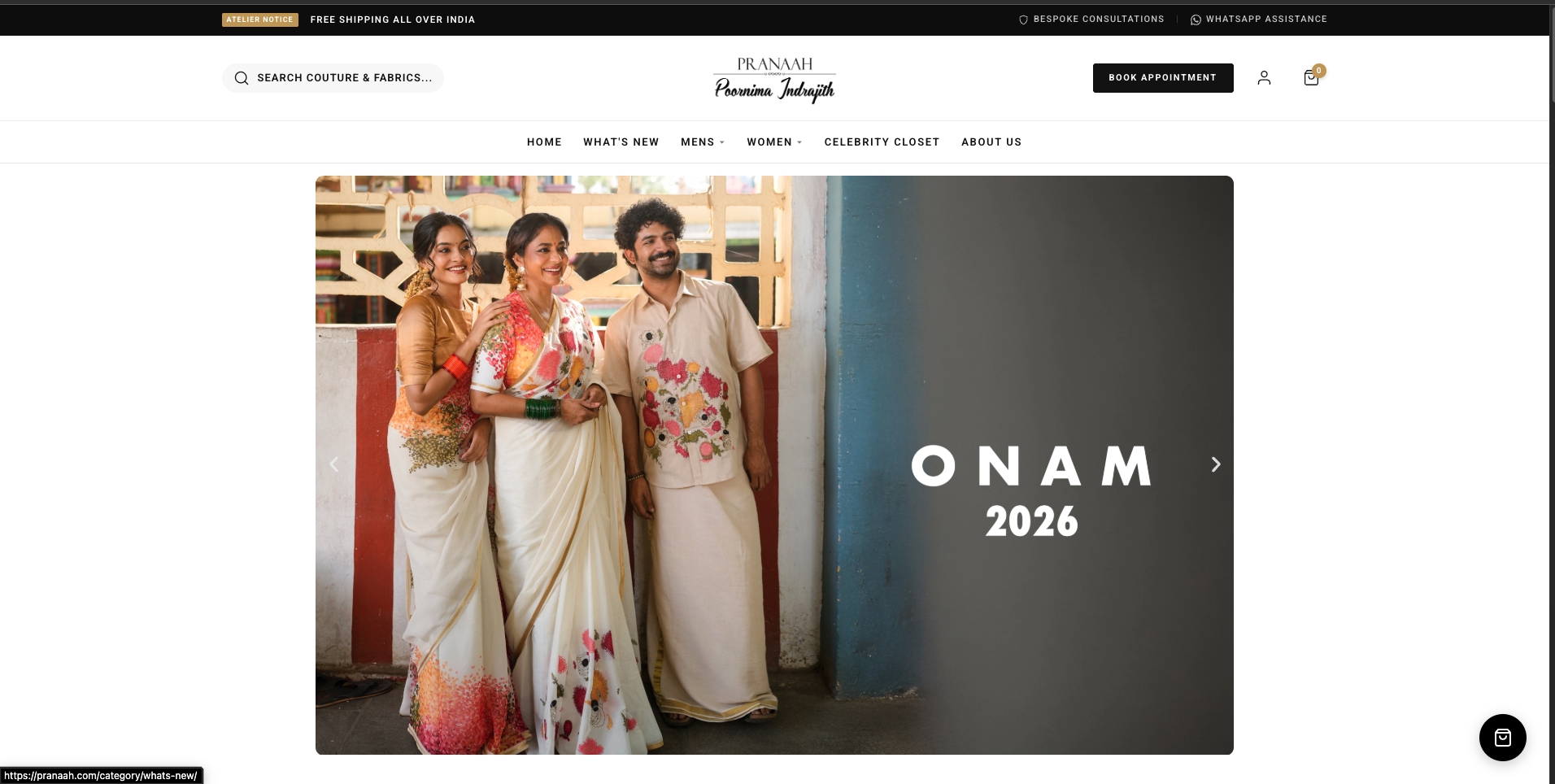 Pranaah online storefront and collection discovery