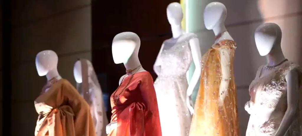 Mannequins in LuLu Celebrate weddingwear displayed at the Kochi launch