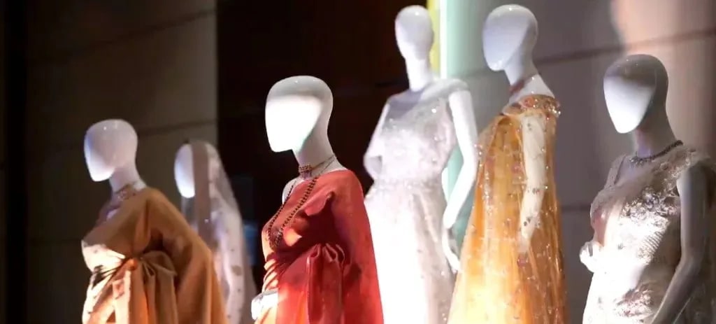 Mannequins in LuLu Celebrate weddingwear displayed at the Kochi launch