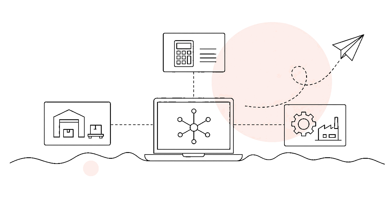 ERP system dashboard and operations management